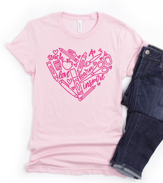 School Supplies Heart