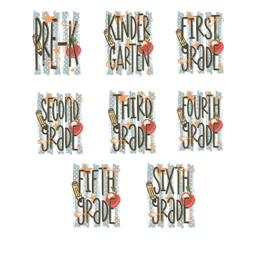 *LIMITED EDITION* Vintage School Stripes PreK-6th Grade