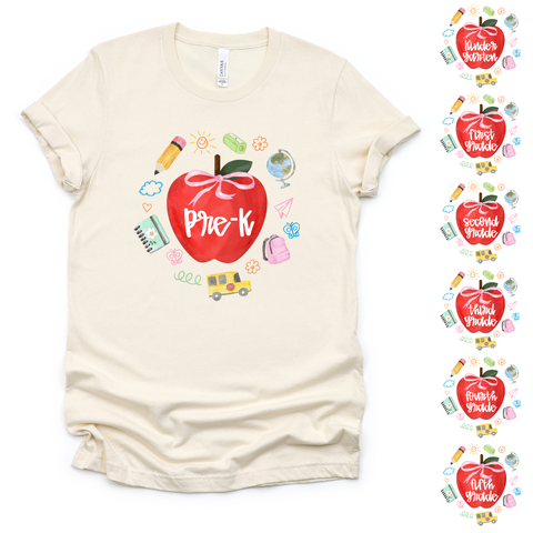 *LIMITED EDITION* PreK-5th Grade Level Watercolor Apple